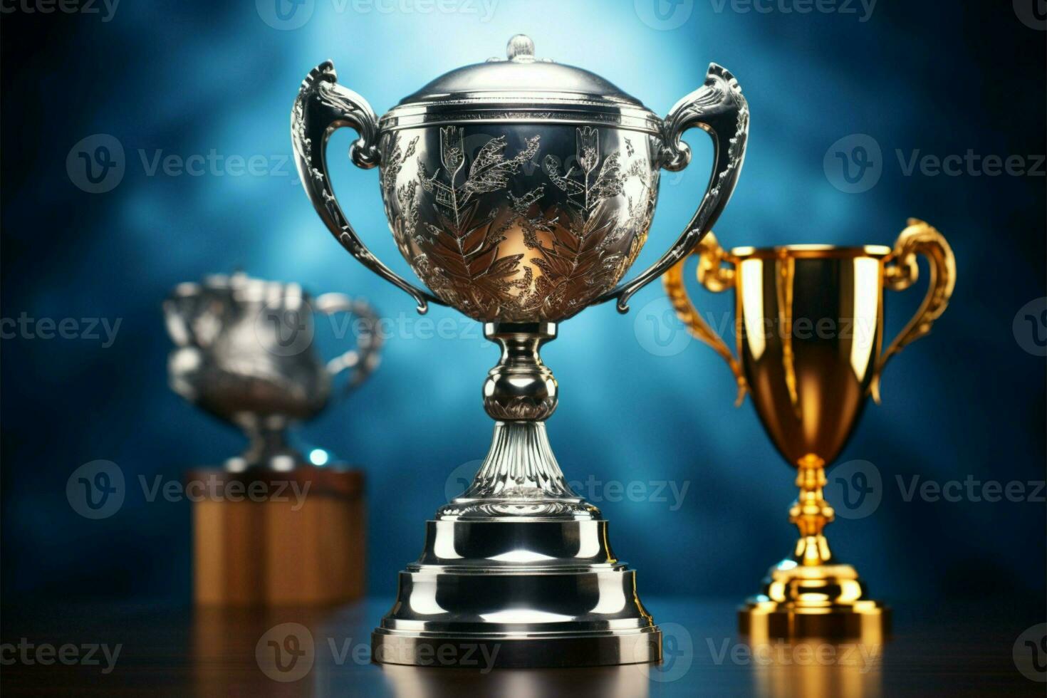 AI generated champion Award trophy cup winner concept AI Generated photo