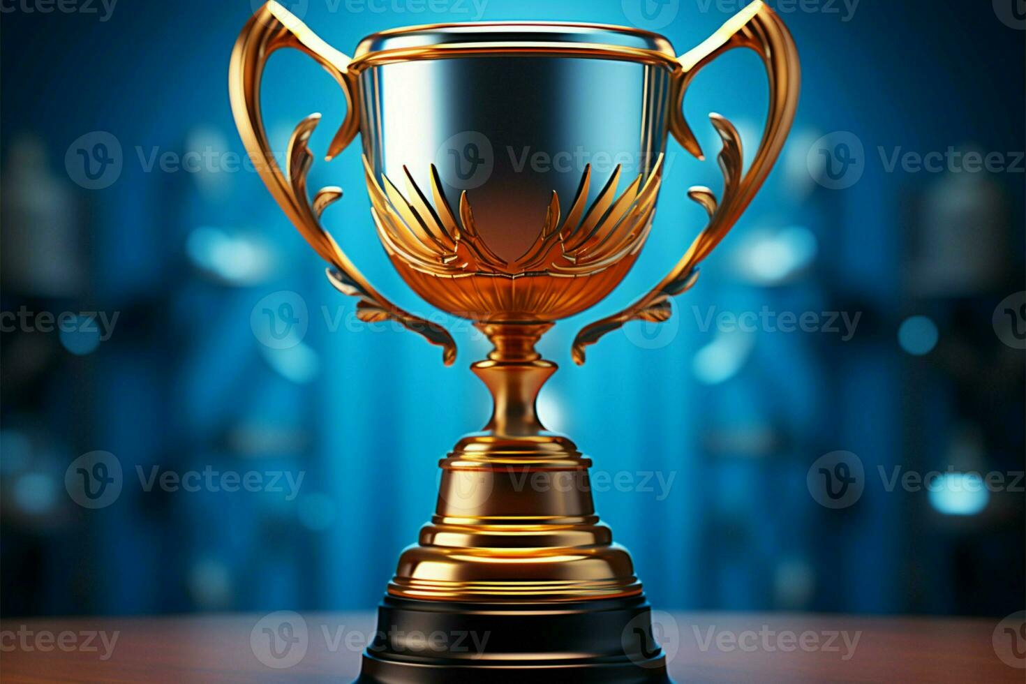 AI generated champion Award trophy cup winner concept AI Generated photo