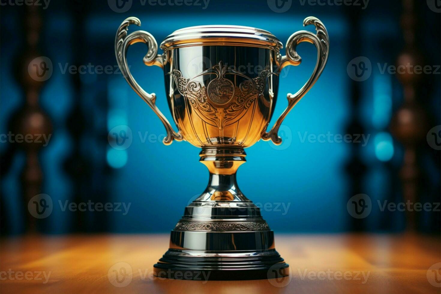 AI generated champion Award trophy cup winner concept AI Generated photo