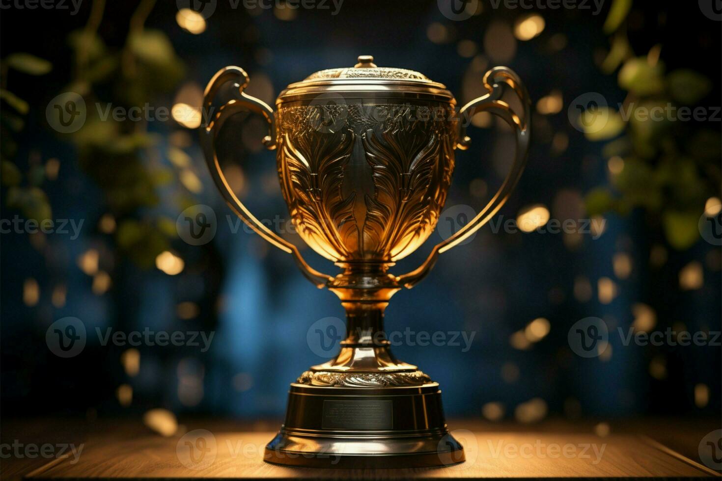 AI generated champion Award trophy cup winner concept AI Generated photo