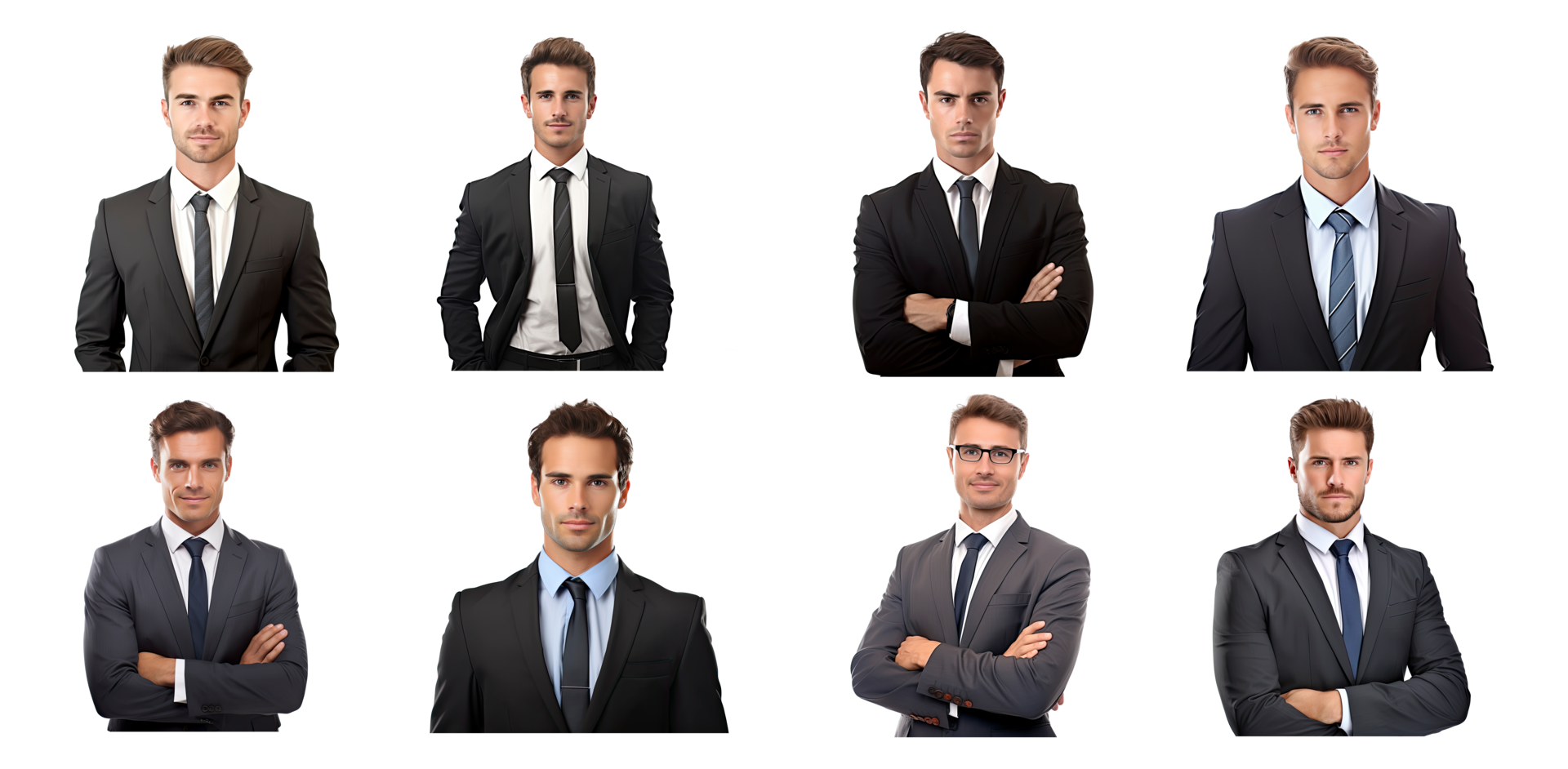 AI generated Business man portrait isolated on transparent background. png