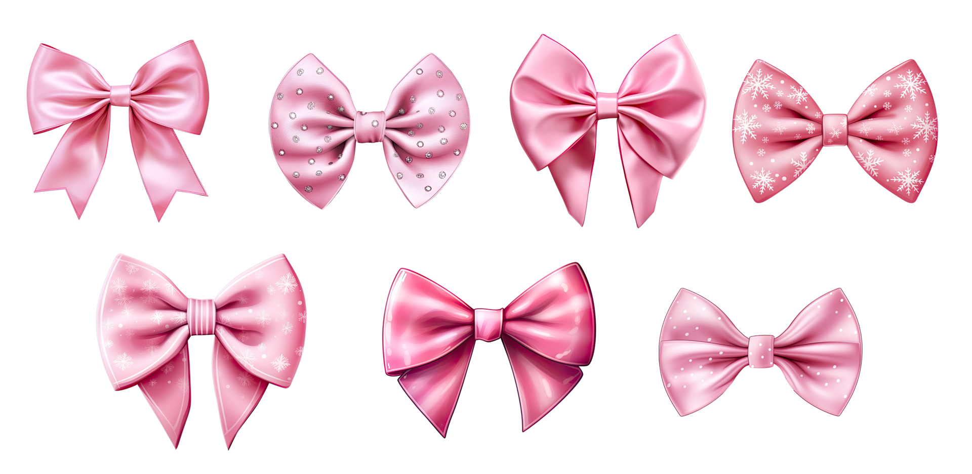 AI generated Adorable Pink Christmas Bow Tie Clipart Sublimation Design ...