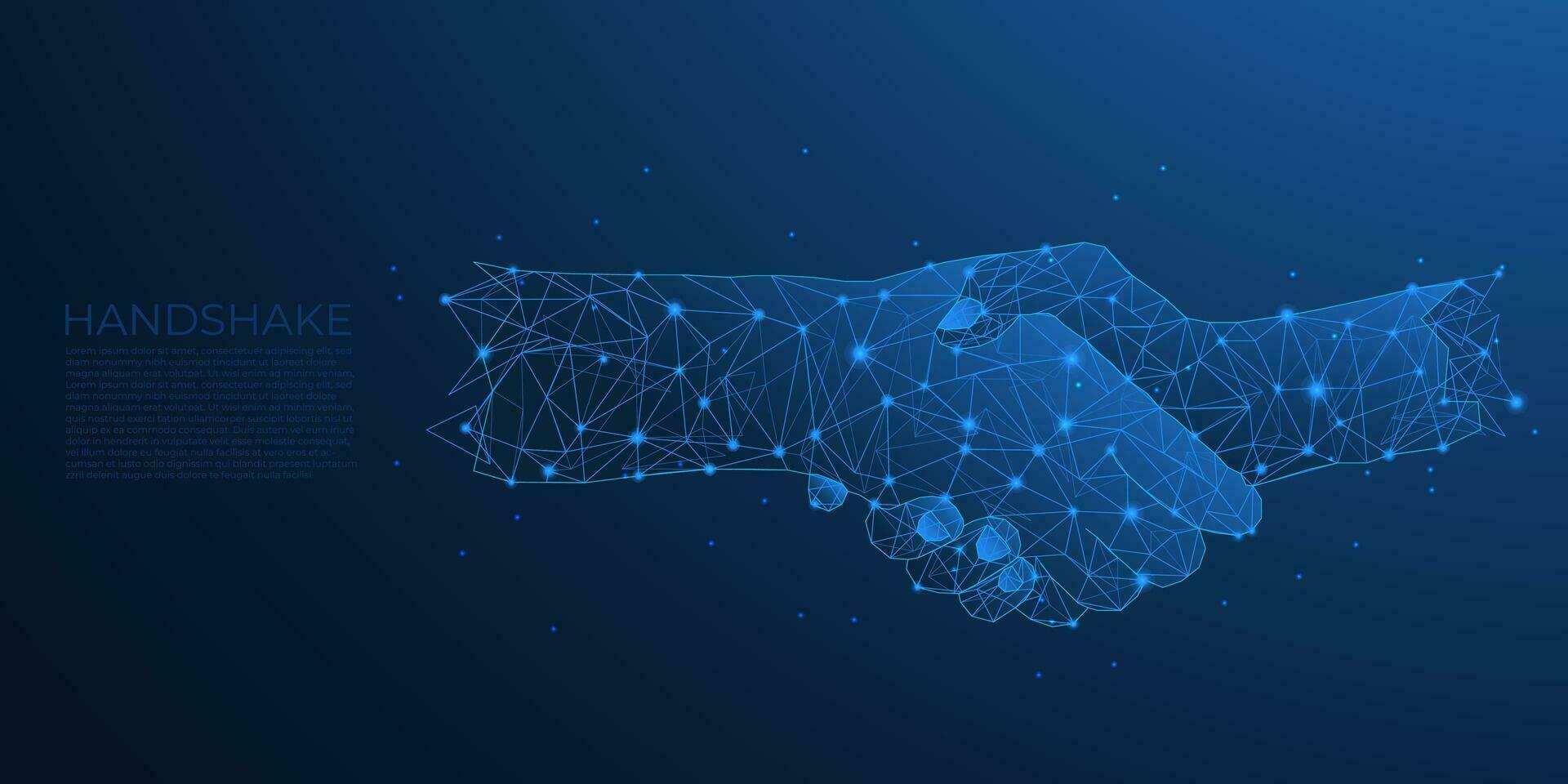 business Hand shake low poly abstract design vector