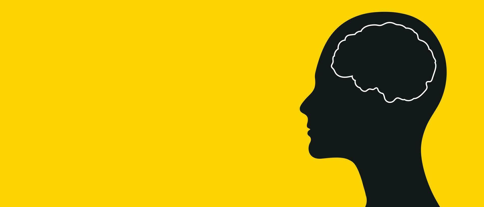 Double face for Split personality with clean mind connect to mix mind Psychology. Dual personality concept. Head silhouette. Mental health vector