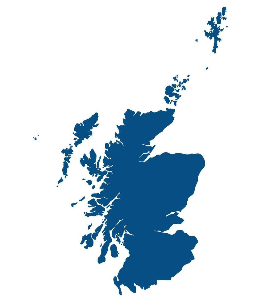 Scotland map. Map of Scotland in blue color vector