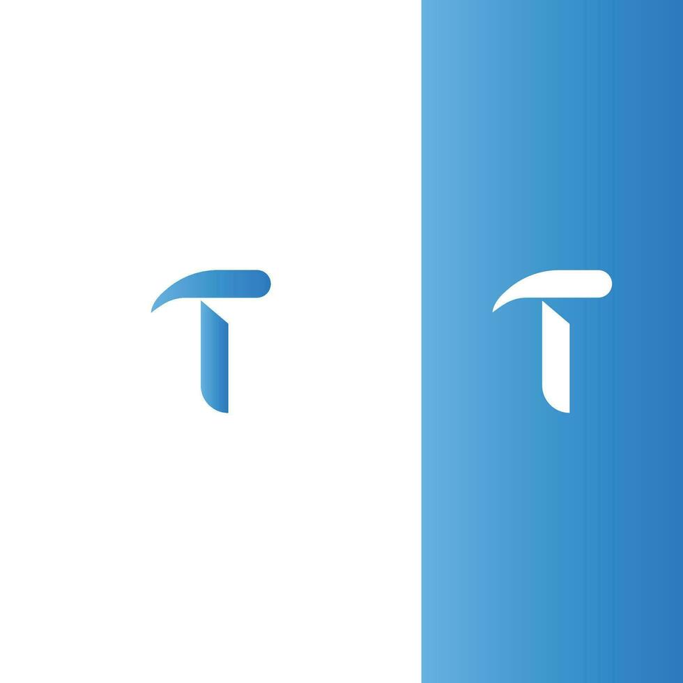 T Letter and Hammer Icon Logo Vector Professional Abstract Monogram Logo Design Symbol