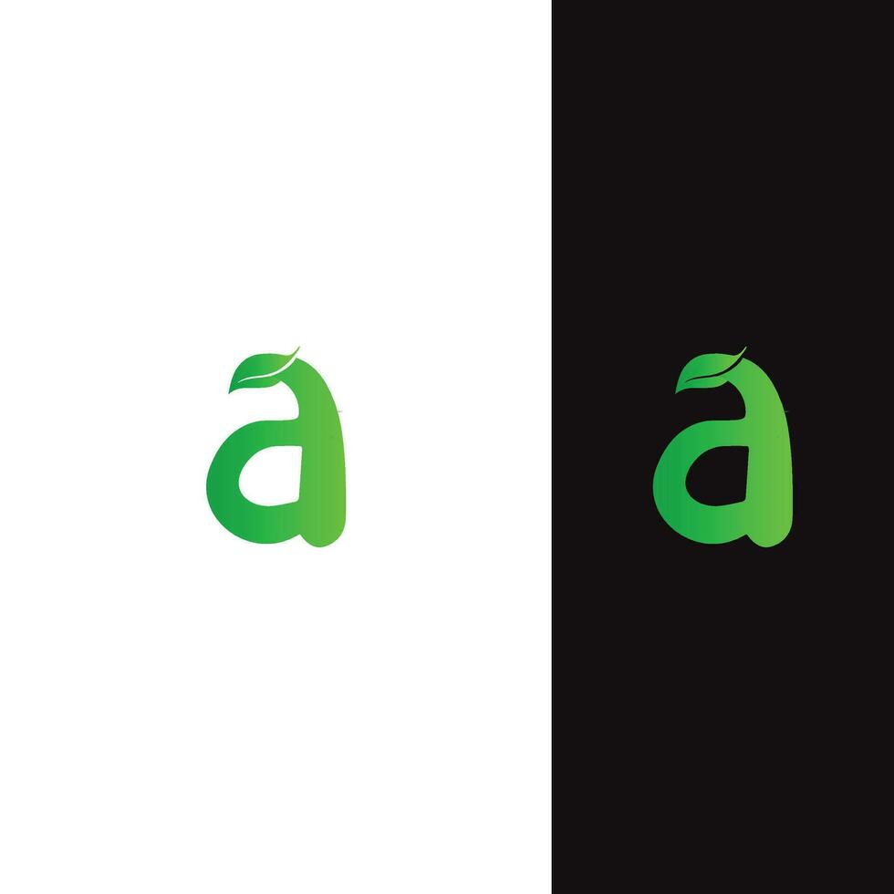 A Letter with Leaf Logo Vector Professional Abstract Monogram Logo Design Symbol