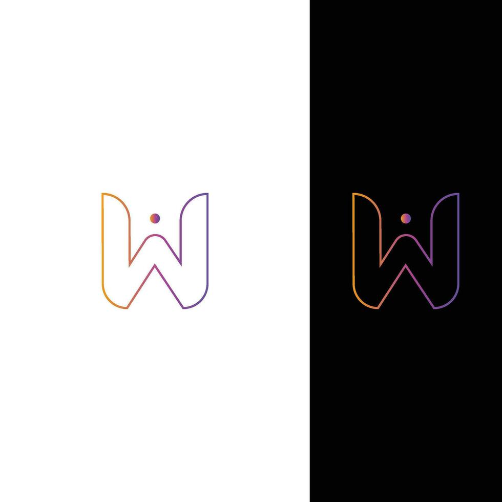 W Letter Line art Logo Vector Professional Abstract Monogram Logo Design Symbol