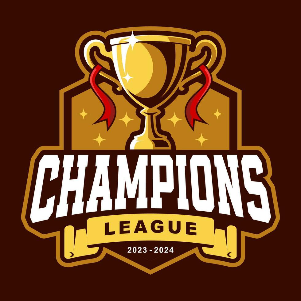 CHAMPIONSHIP TROPHY LOGO TEMPLATE DESIGN vector