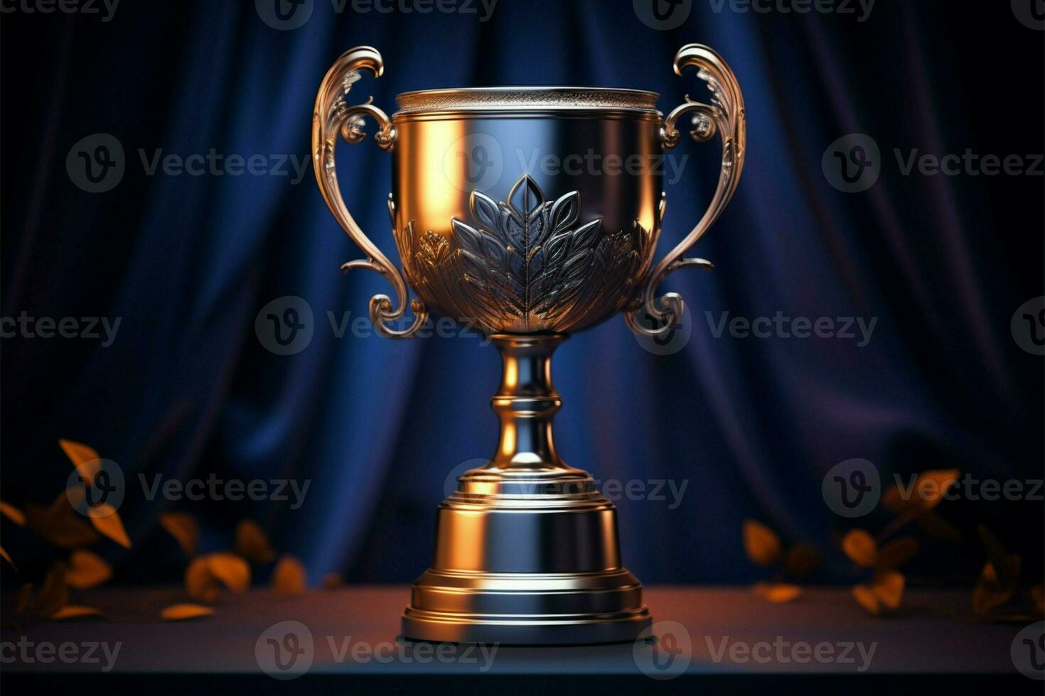 AI generated champion Award trophy cup winner concept AI Generated photo