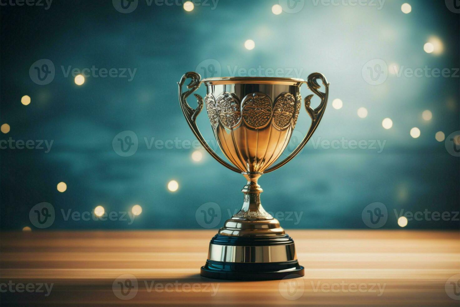 AI generated champion Award trophy cup winner concept AI Generated photo