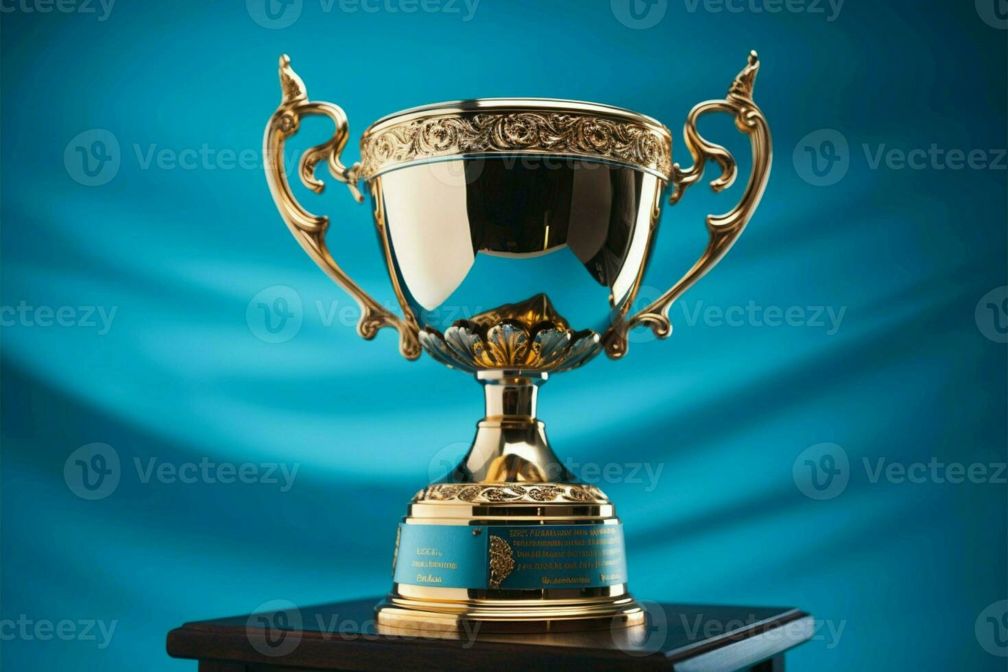 AI generated champion Award trophy cup winner concept AI Generated photo