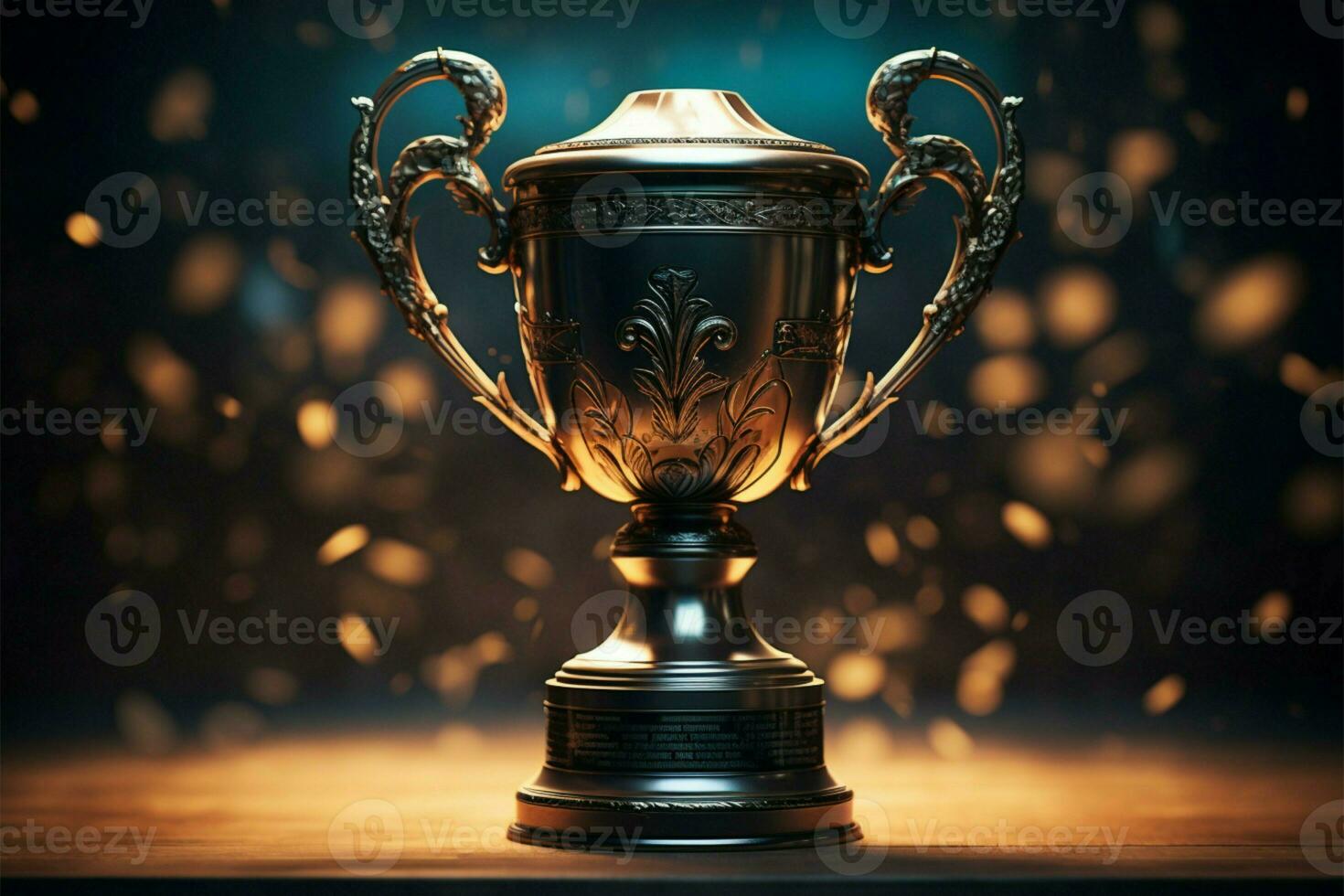 AI generated champion Award trophy cup winner concept AI Generated photo