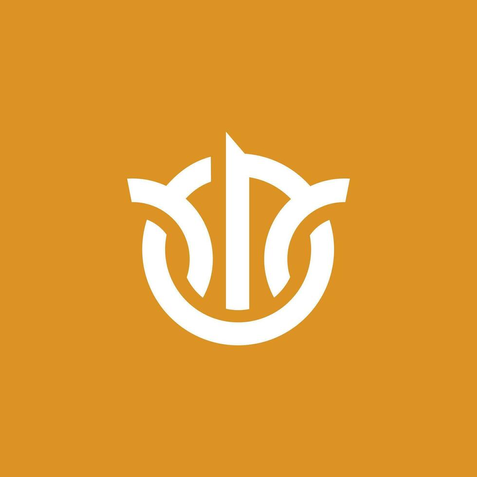wo monograma logo estilo vector