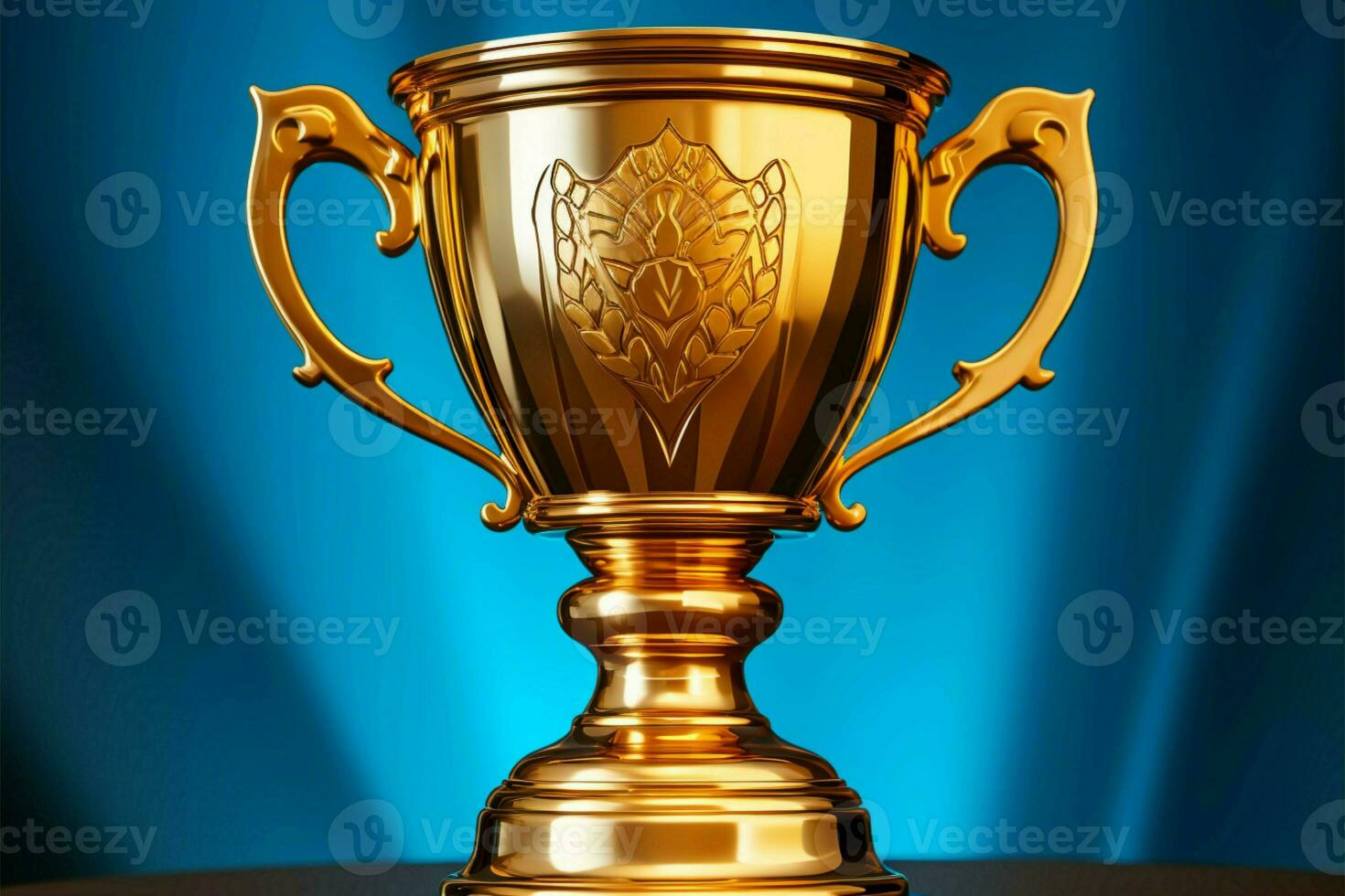 AI generated champion Award trophy cup winner concept AI Generated photo