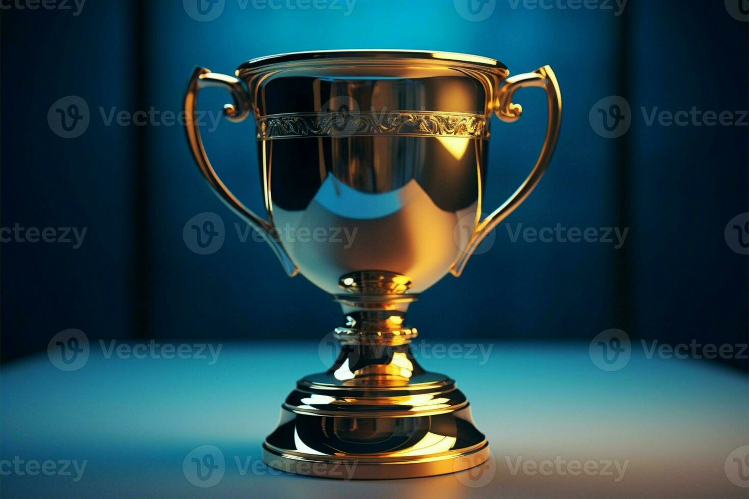 AI generated champion Award trophy cup winner concept AI Generated photo