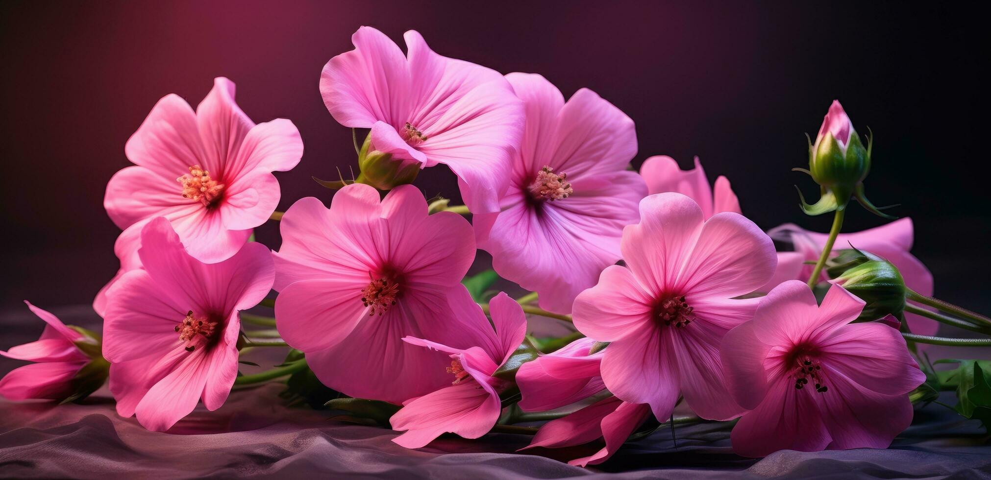 AI generated beautiful pink flowers in the summer to make a day special photo