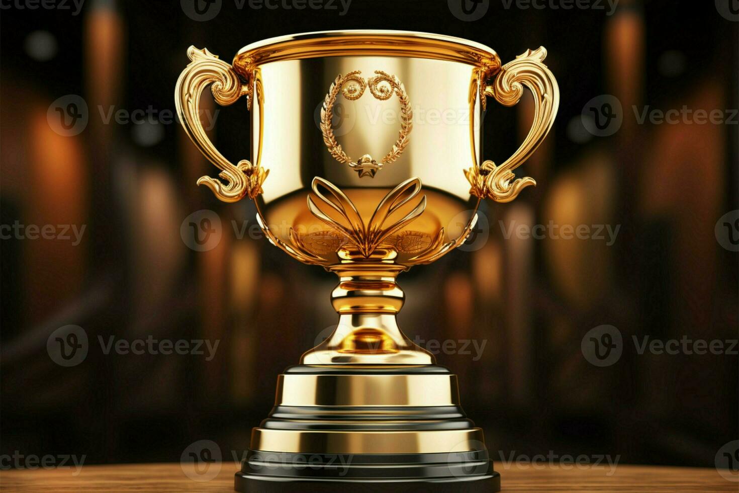 AI generated champion Award trophy cup winner concept AI Generated photo