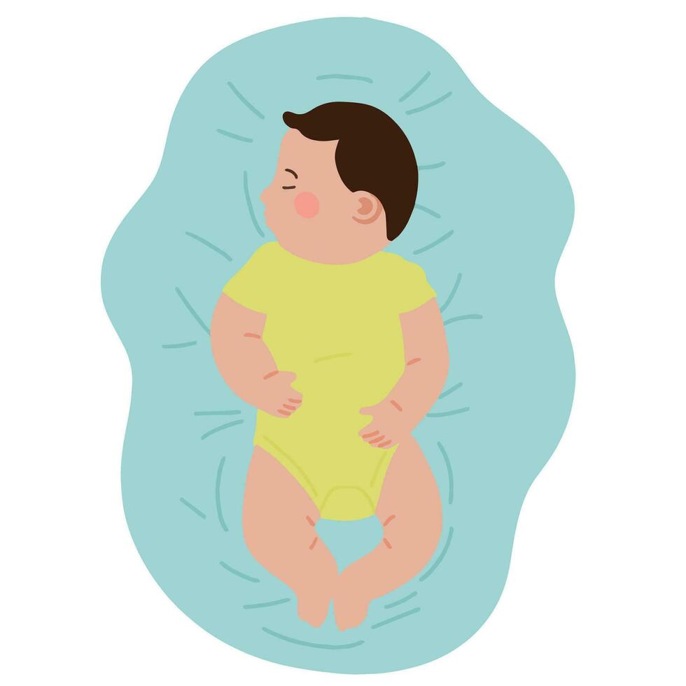 linda bebé dormido vector ilustración