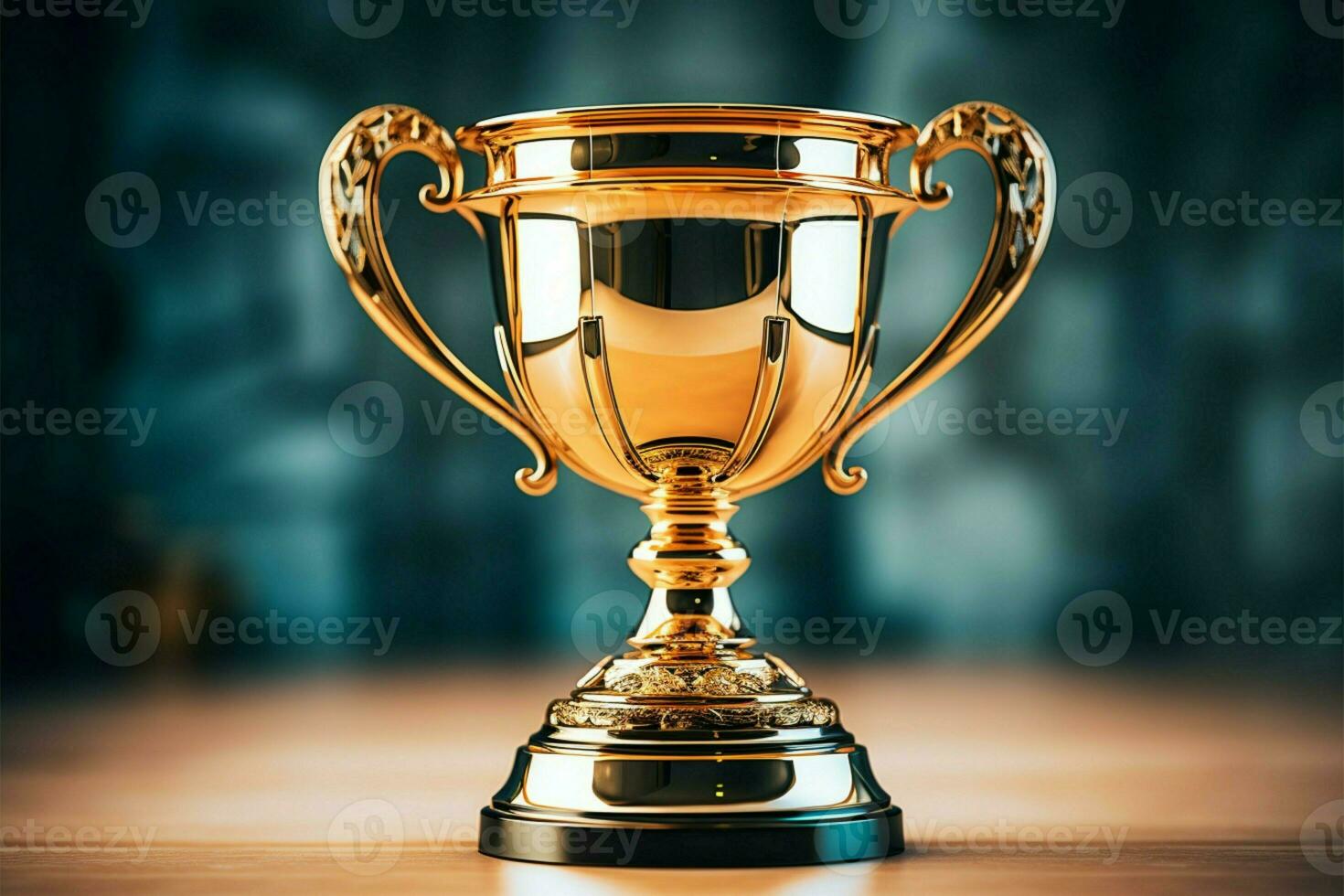 AI generated champion Award trophy cup winner concept AI Generated photo