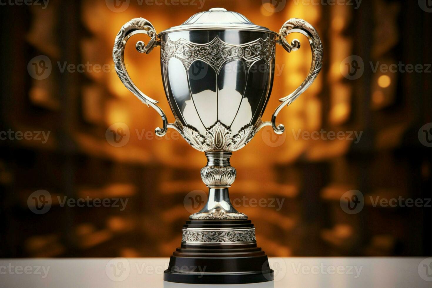 AI generated champion Award trophy cup winner concept AI Generated photo