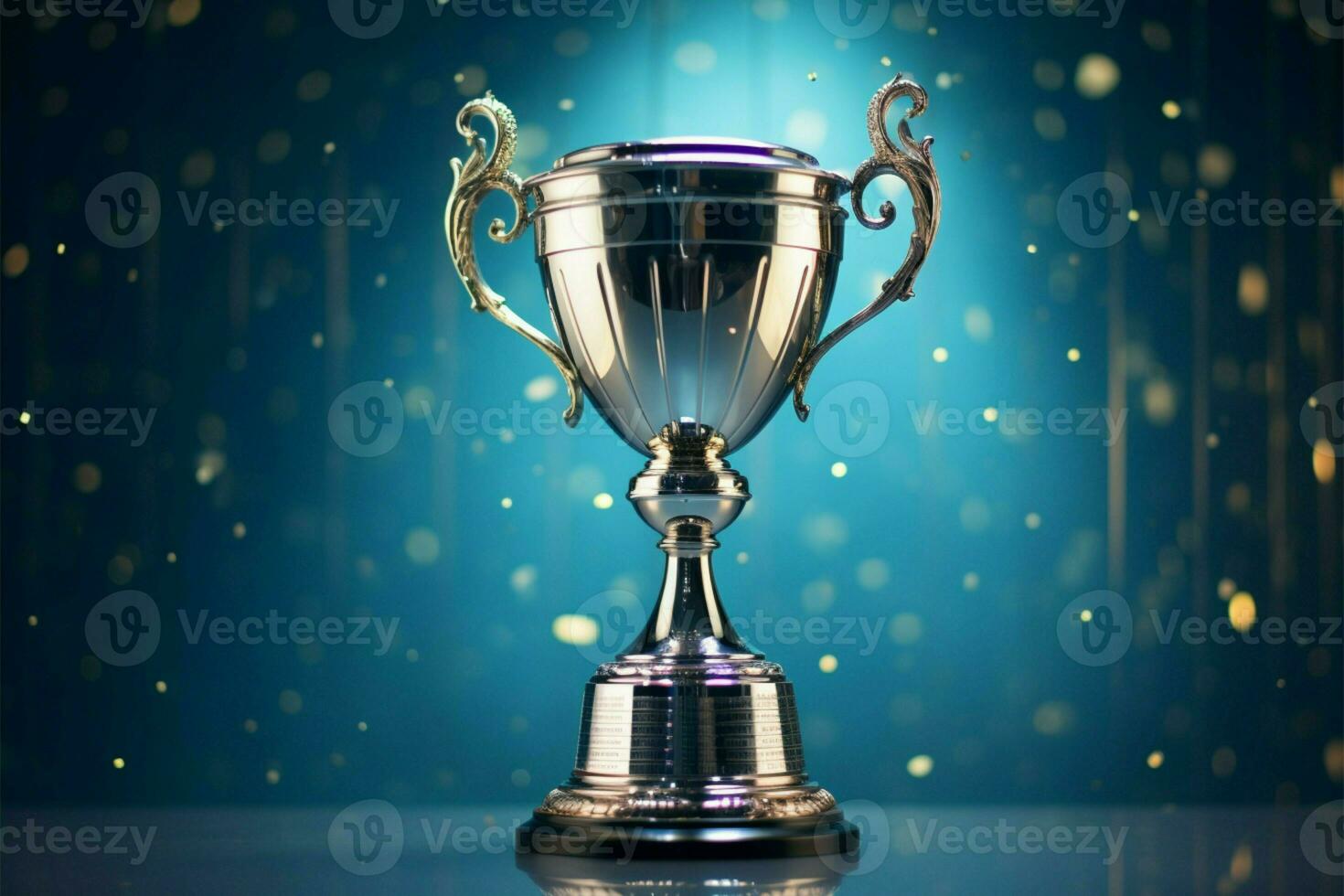 AI generated champion Award trophy cup winner concept AI Generated photo