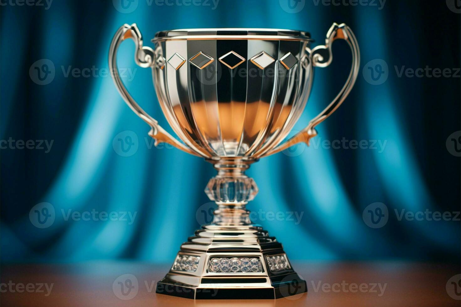 AI generated champion Award trophy cup winner concept AI Generated photo