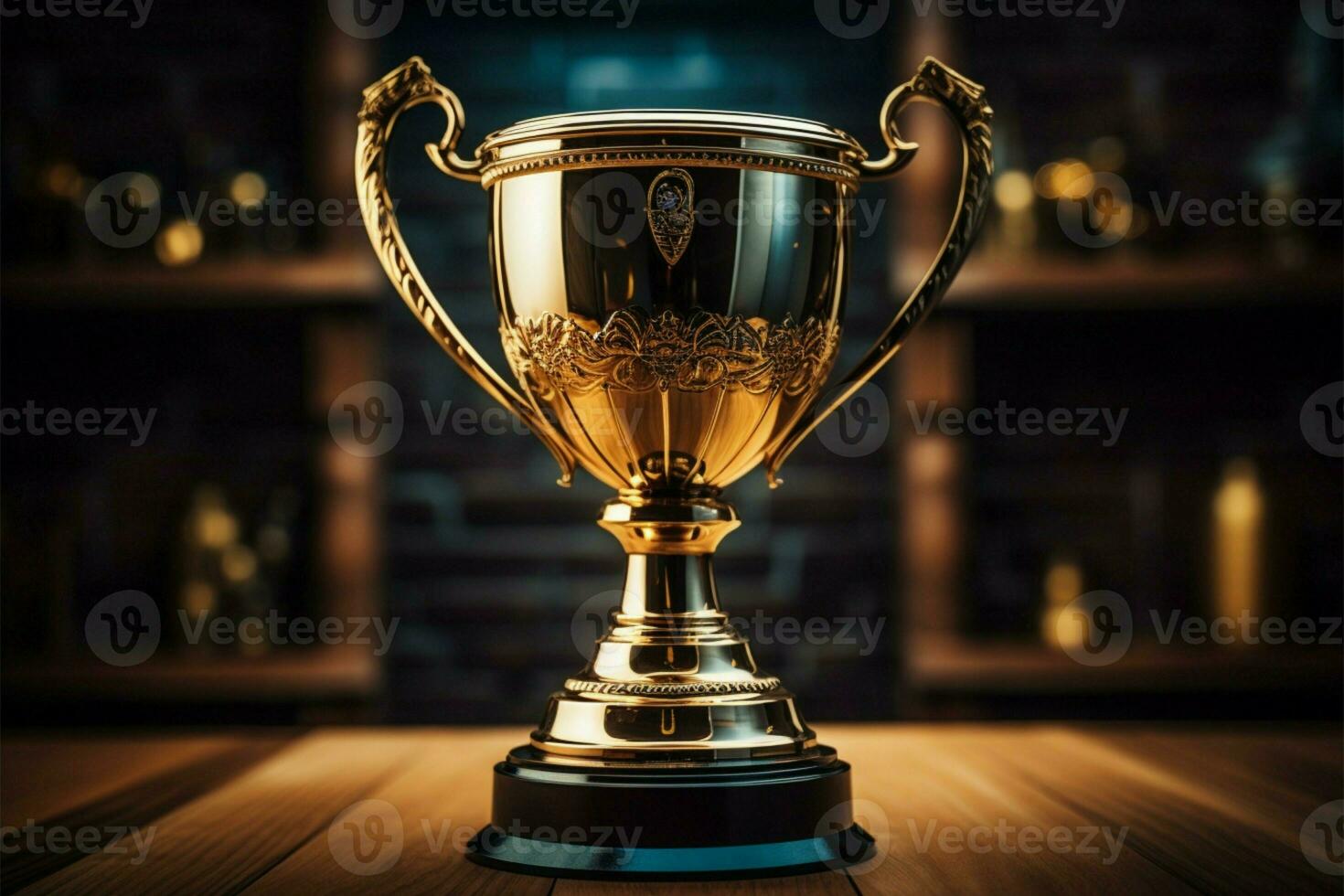 AI generated champion Award trophy cup winner concept AI Generated photo