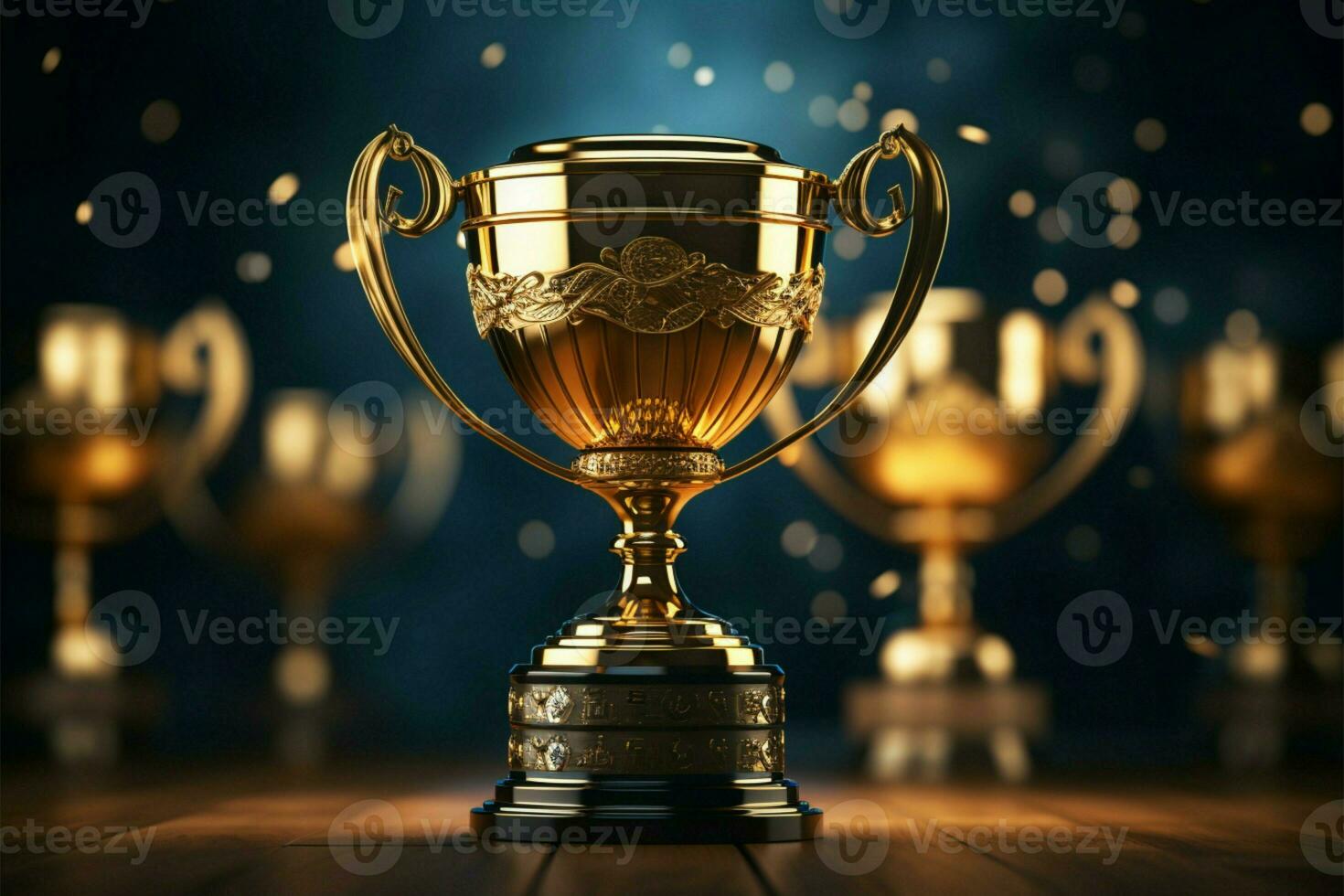 AI generated champion Award trophy cup winner concept AI Generated photo