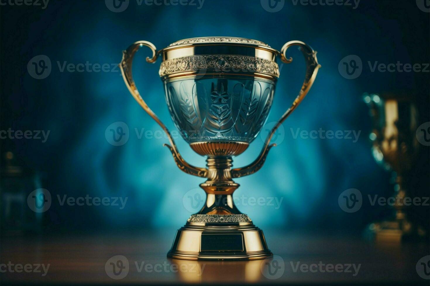 AI generated champion Award trophy cup winner concept AI Generated photo