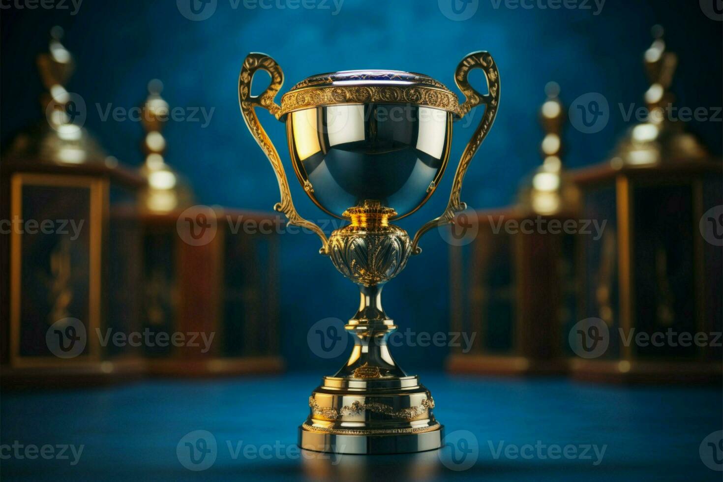 AI generated champion Award trophy cup winner concept AI Generated photo