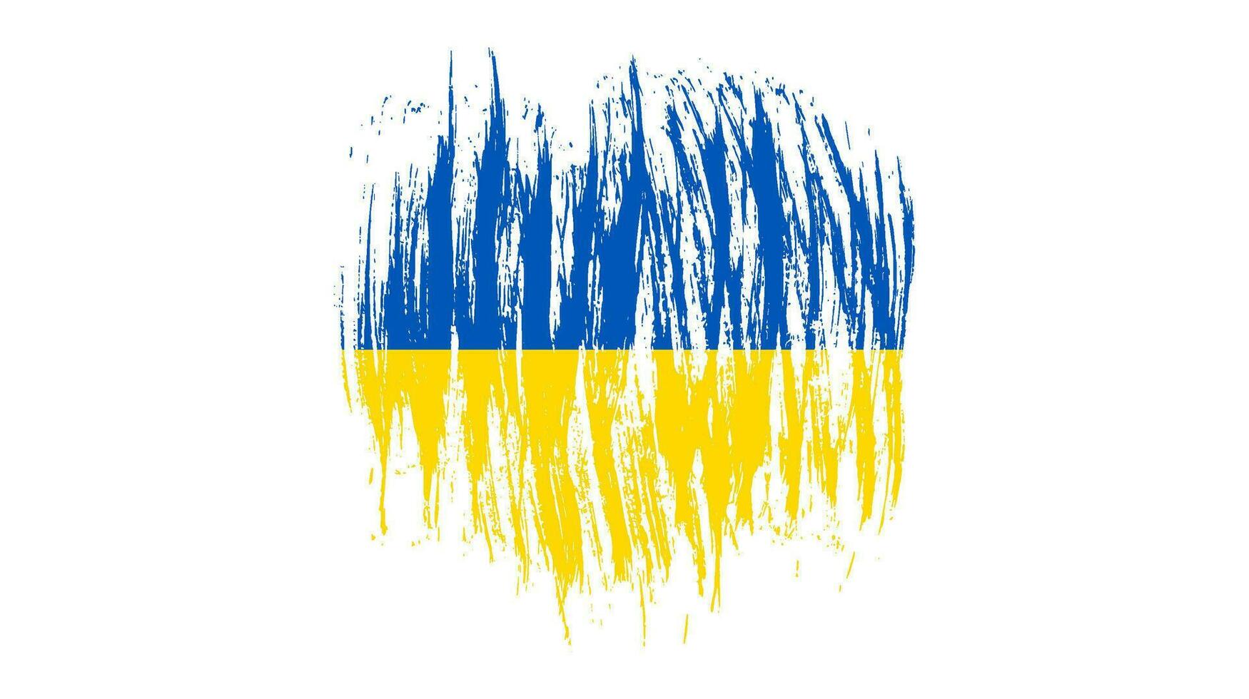 Ukrainian national flag in grunge style vector