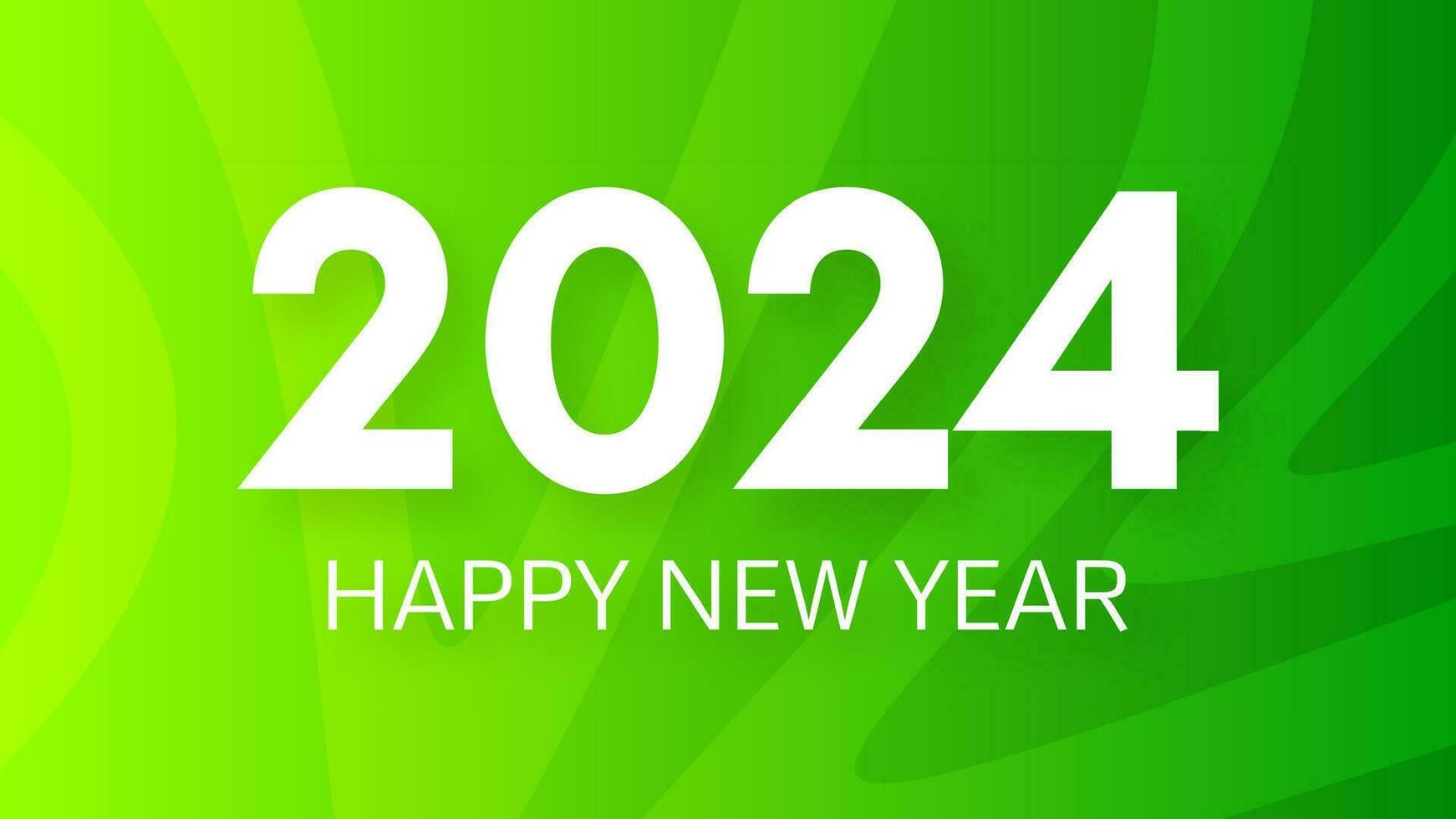 2024 Happy New Year on colorful background vector