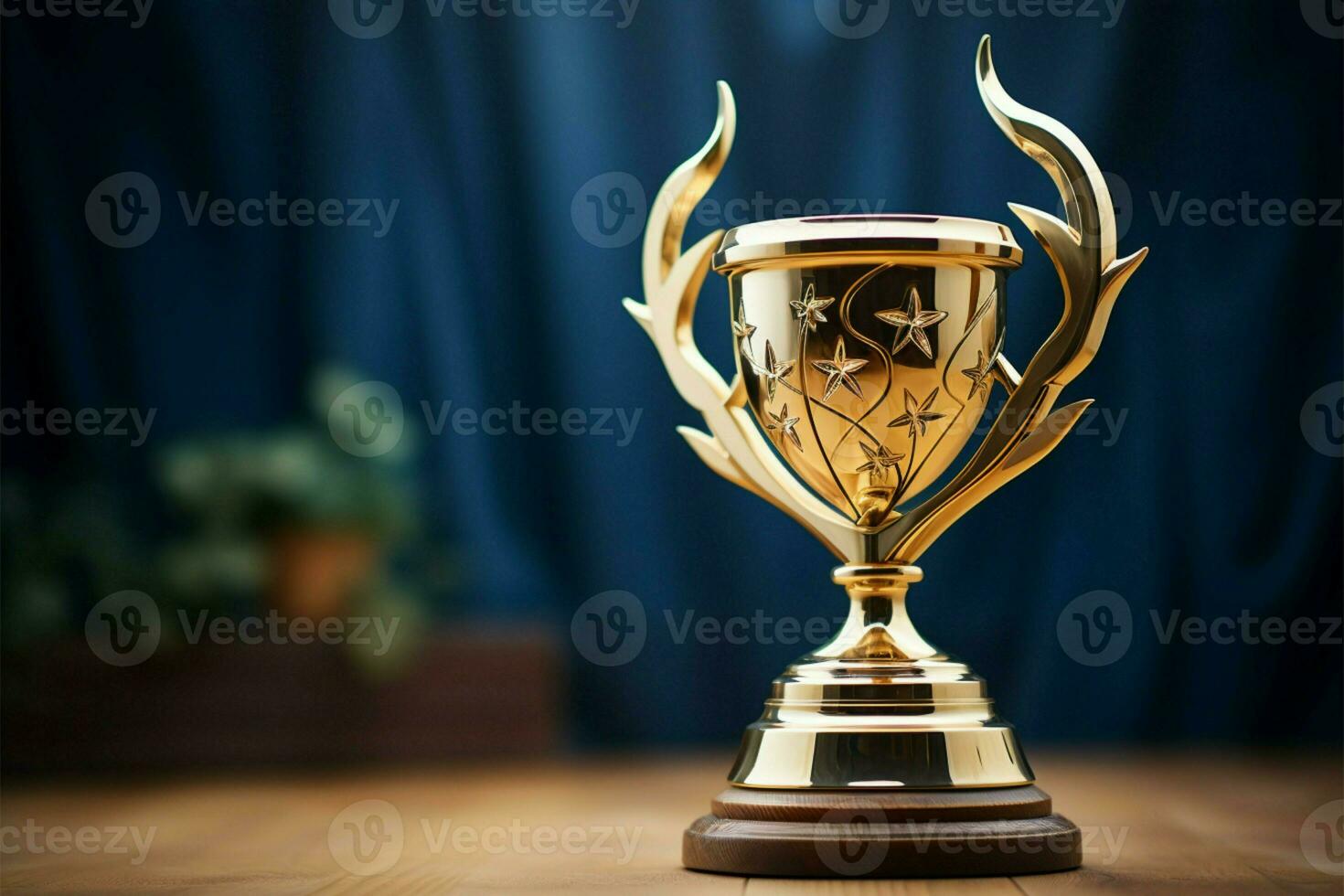 AI generated champion Award trophy cup winner concept AI Generated photo