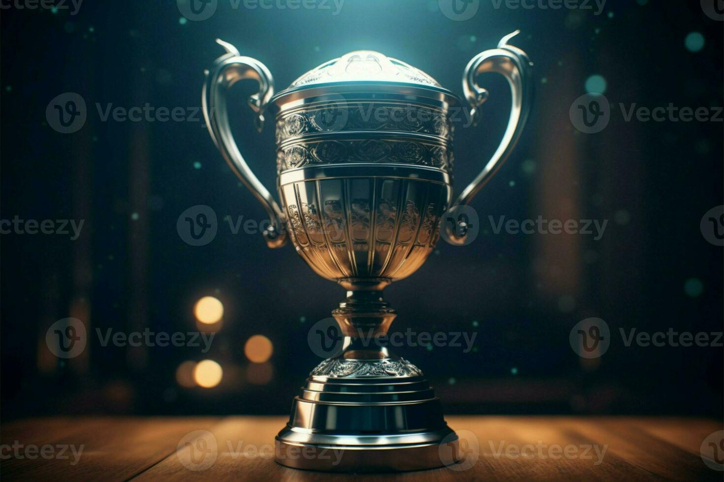 ai generado campeón premio trofeo taza ganador concepto ai generado foto