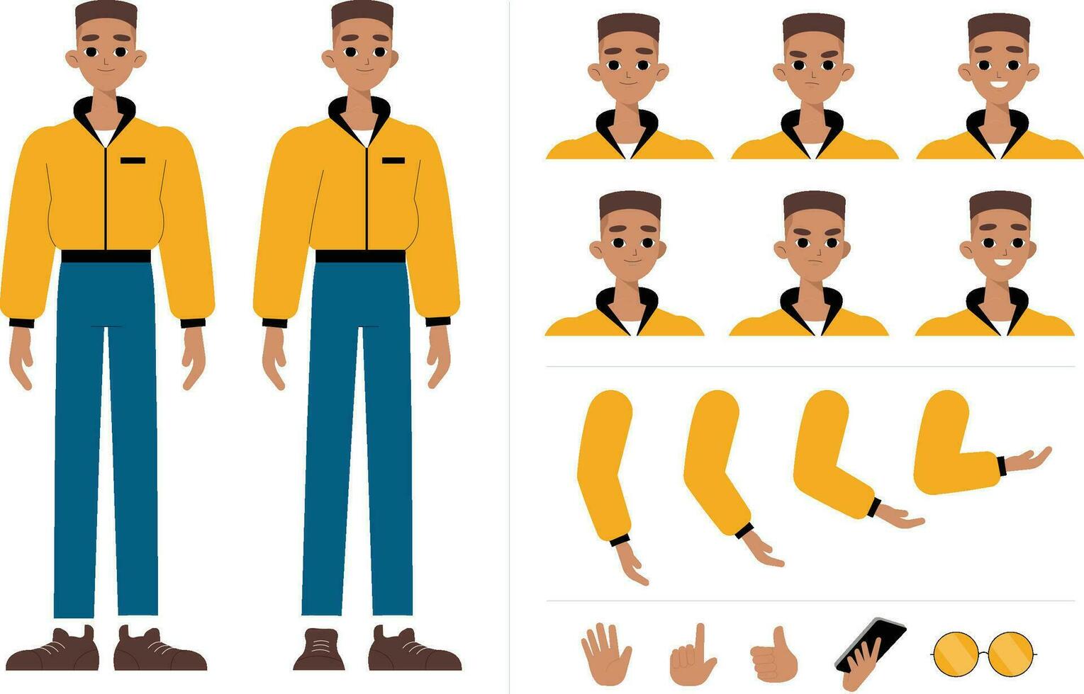 gratis vector masculino personaje ilustración