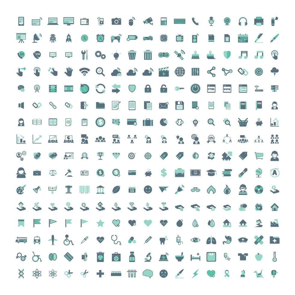 Mobile and pc file icon set vector