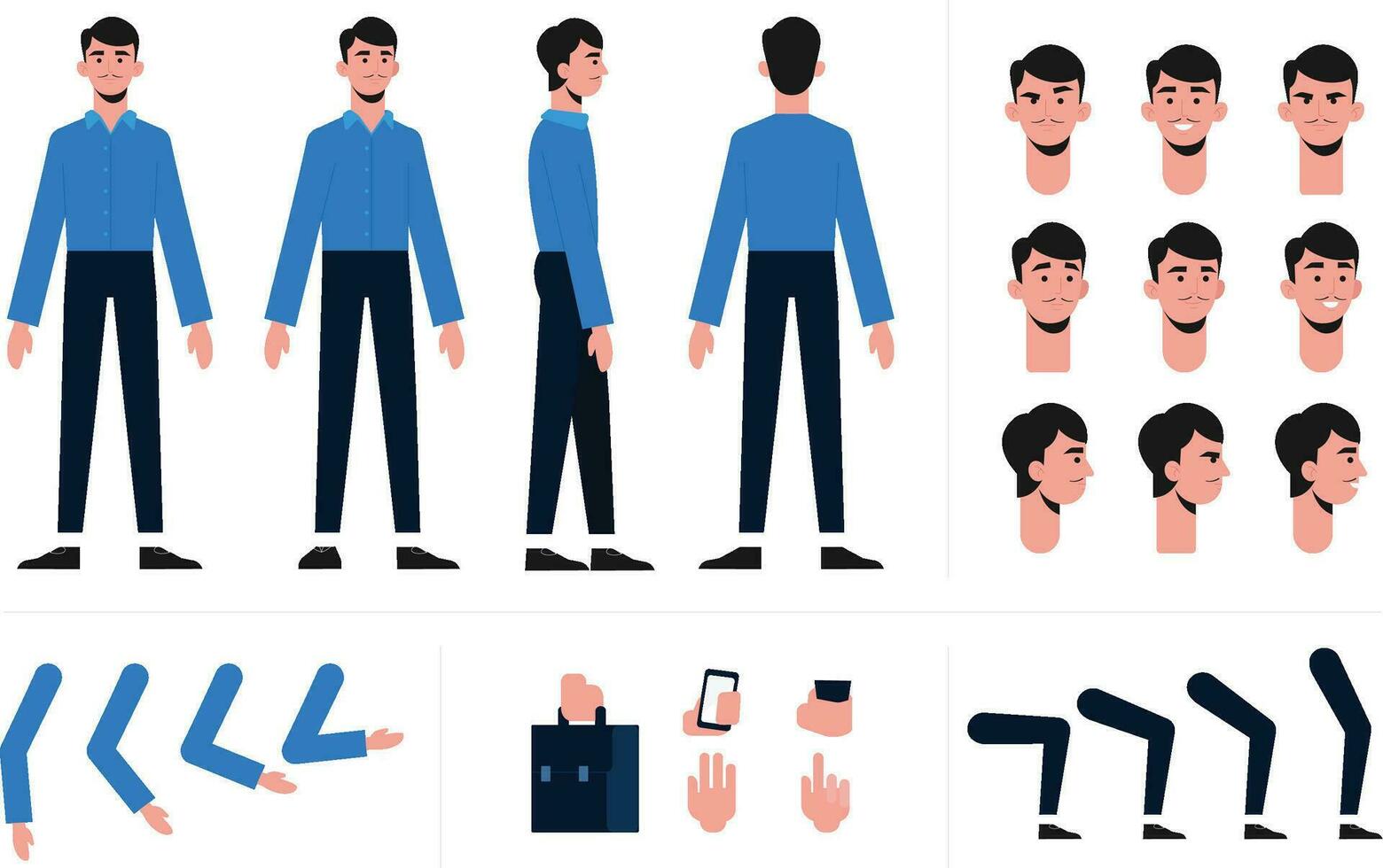 Free vector male character illustration