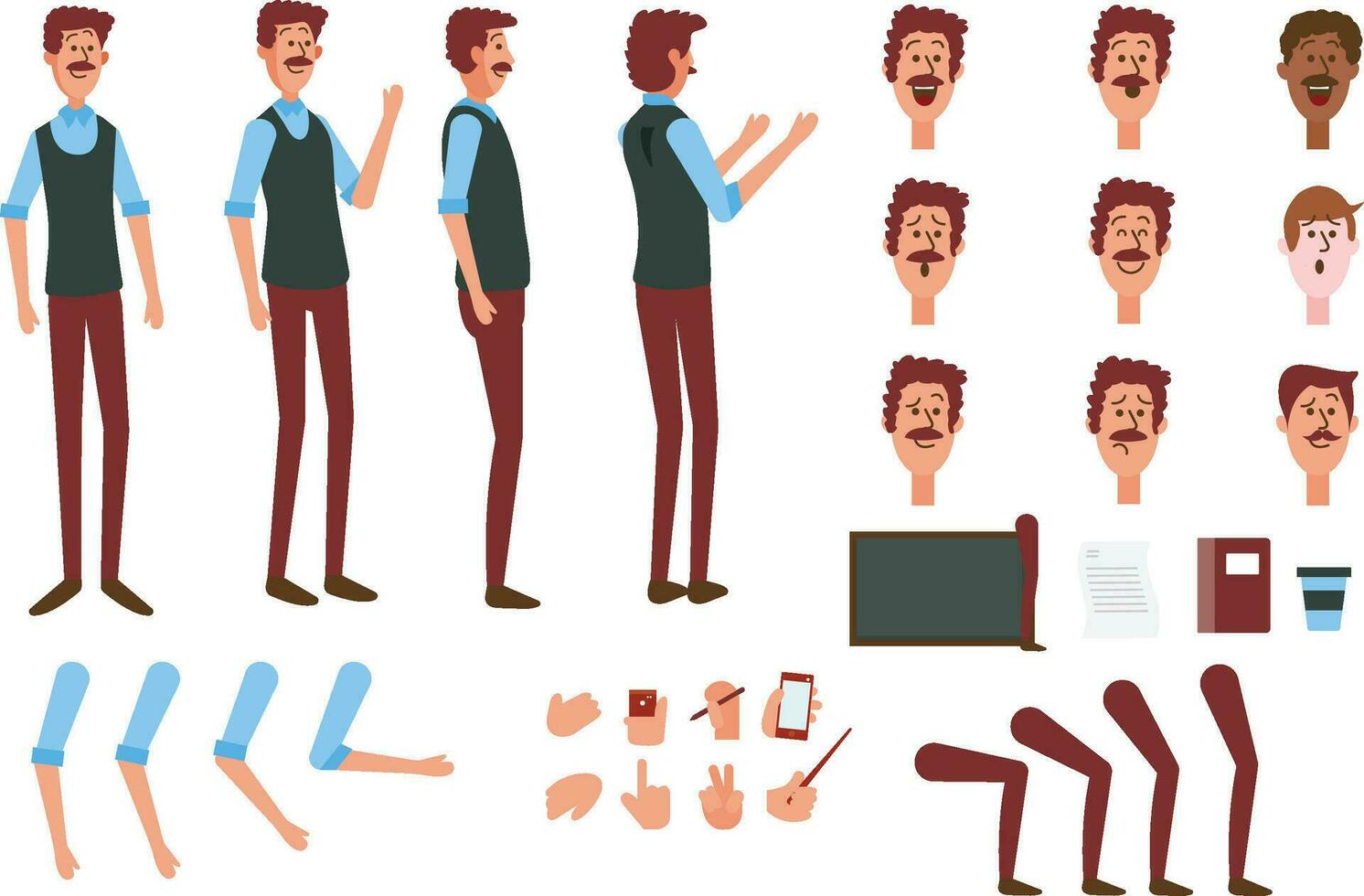 Free vector male character illustration