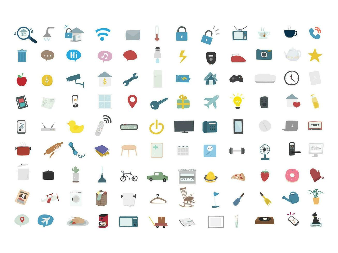 Travel icon set vector
