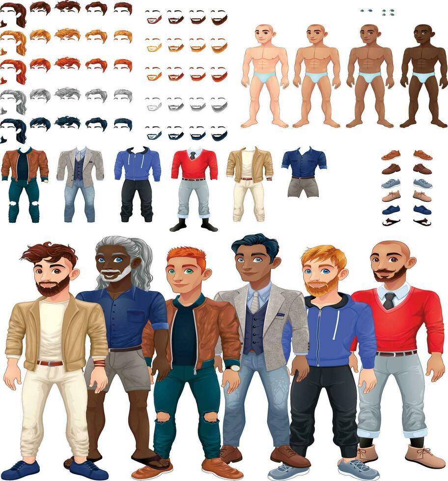 Free vector male character illustration