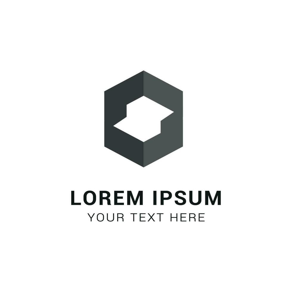 premium hexagon abstract design business logo vector. vector