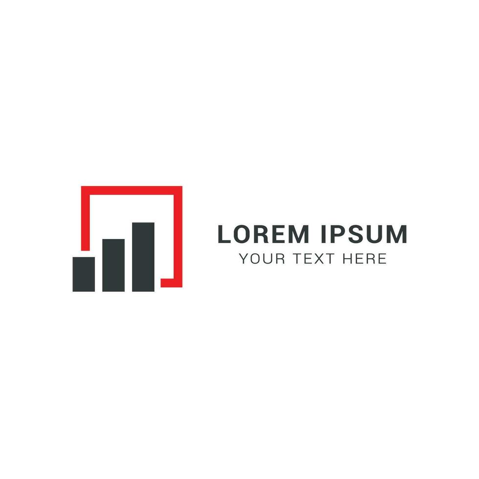 vector logo design graphic diagram in box.