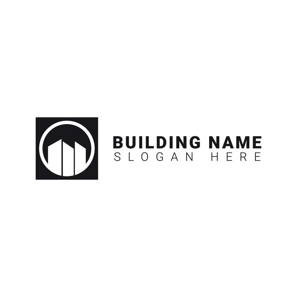 building construction business logo design. vector