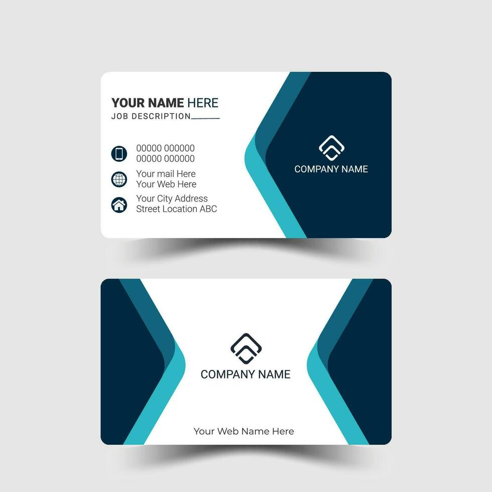Modern and clean professional business card template vector