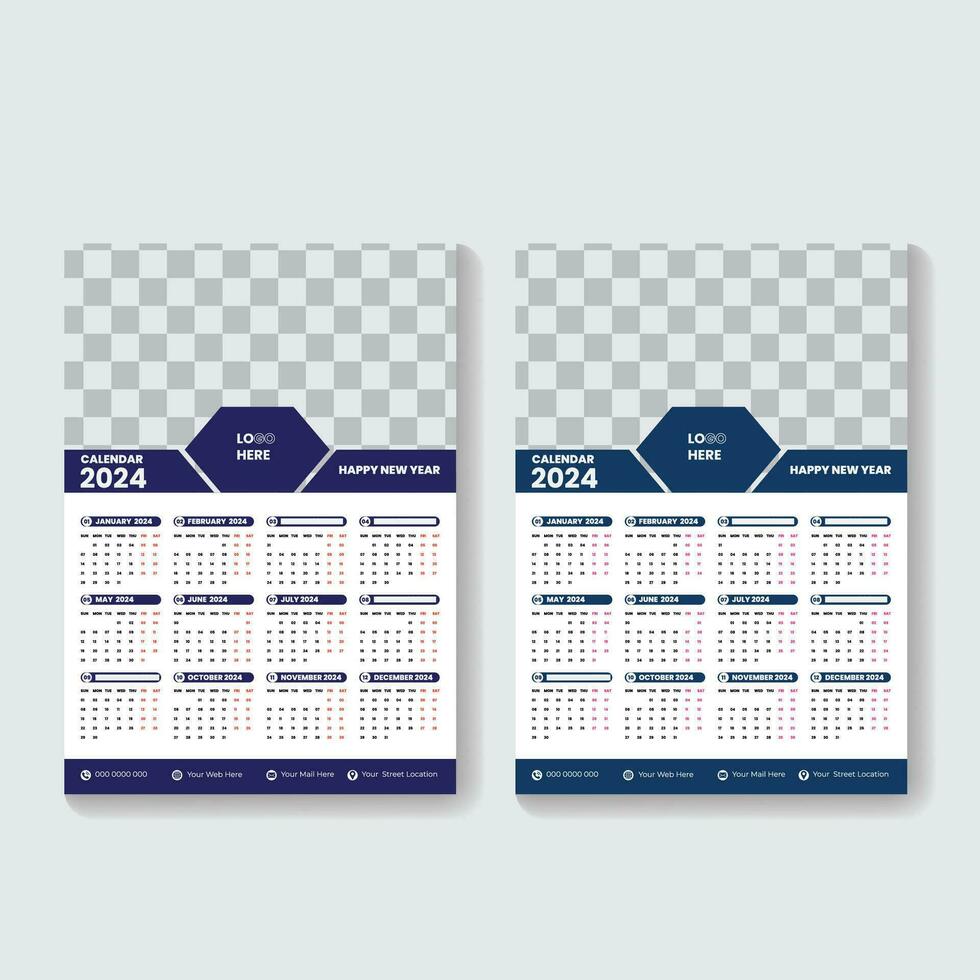 vector 2024 annual planner calendar template schedule events or tasks vector