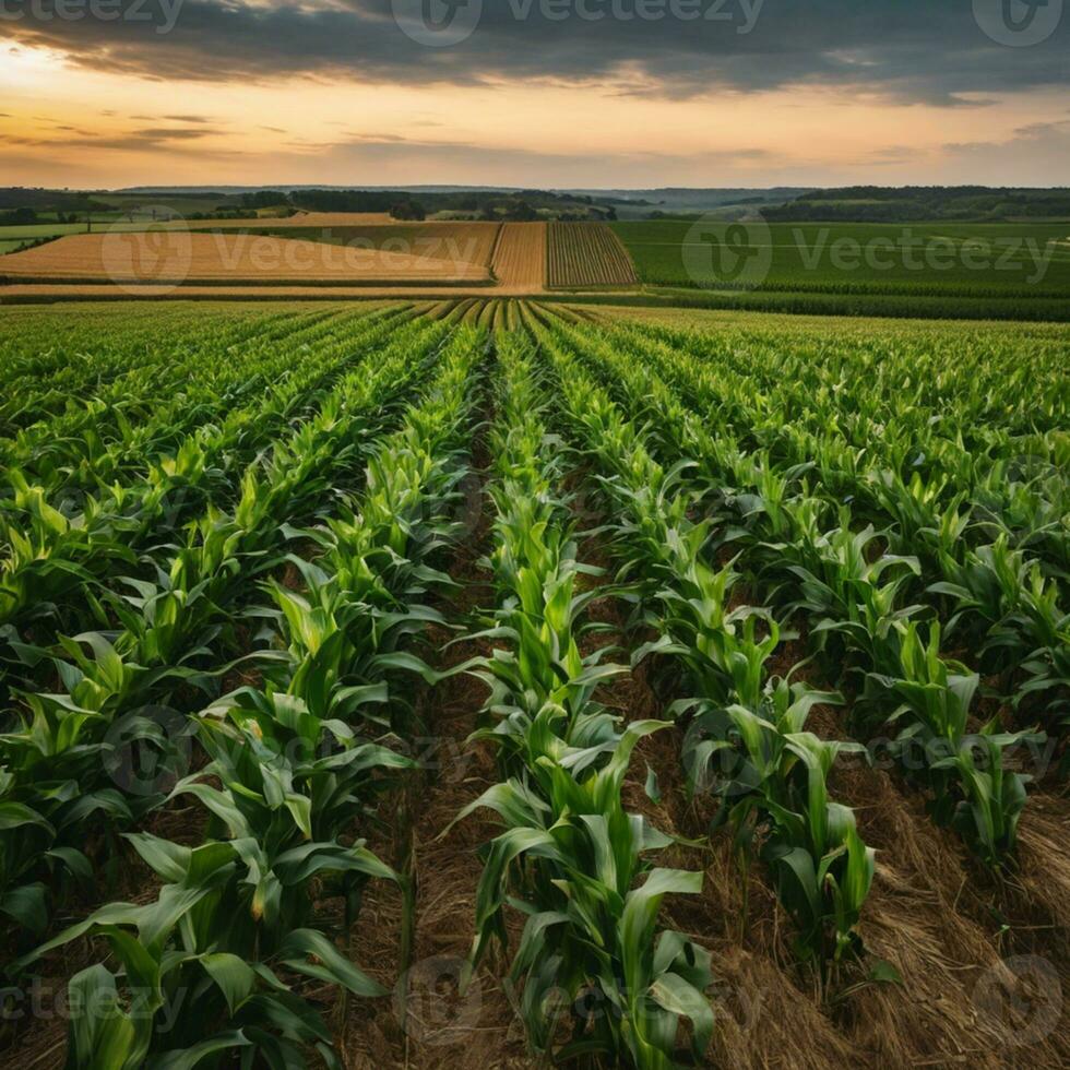 AI generated Golden Harvest A Cornucopia of Rural Abundance photo