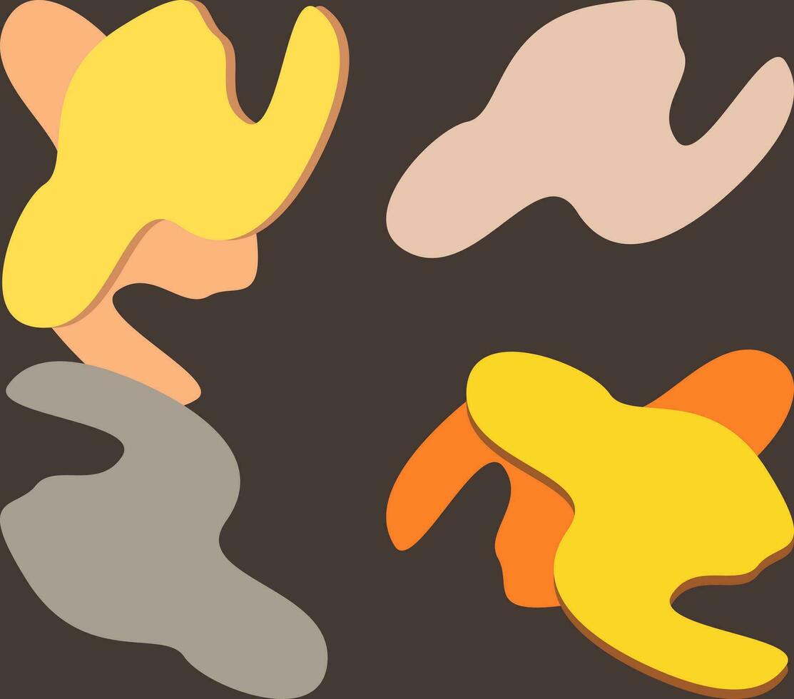 Abstract pattern with brown background, overlapping style vector