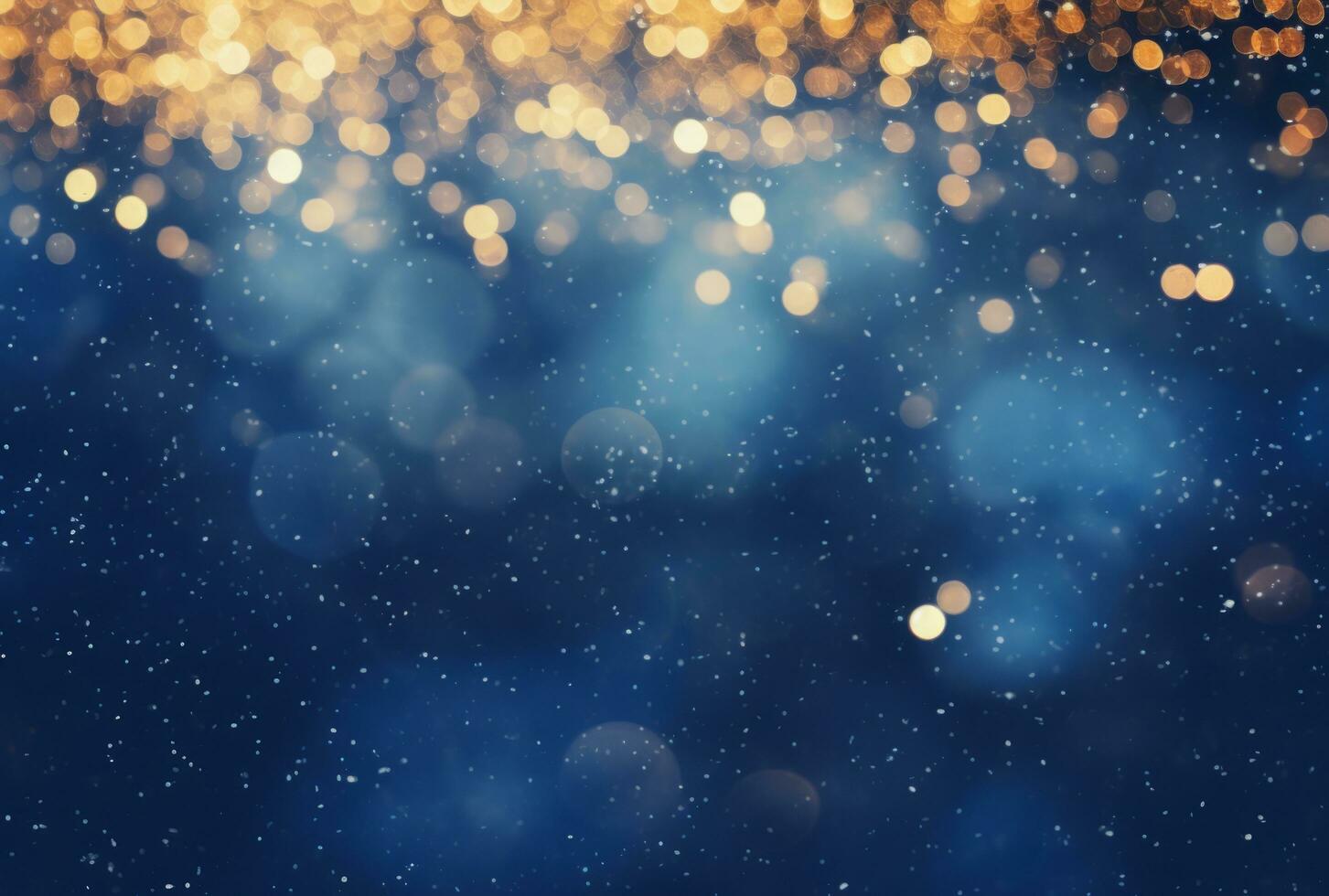 AI generated Blur yellow bokeh light background christmas and new year holiday background photo