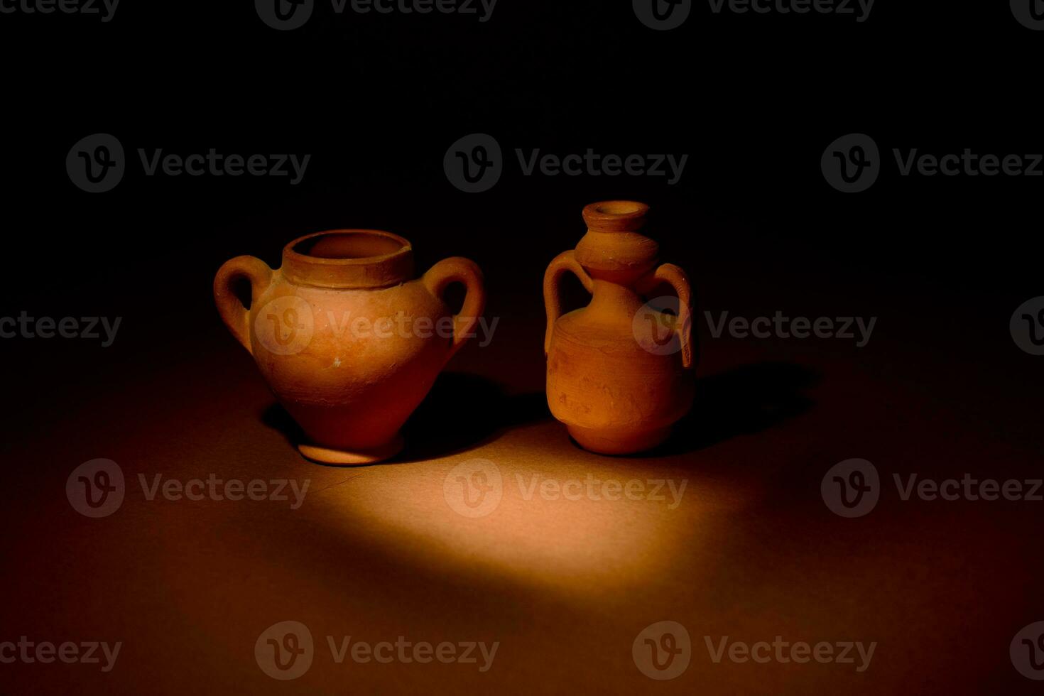 Small terracotta amphorae photo